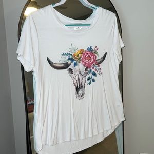 Custom blinged western t-shirt